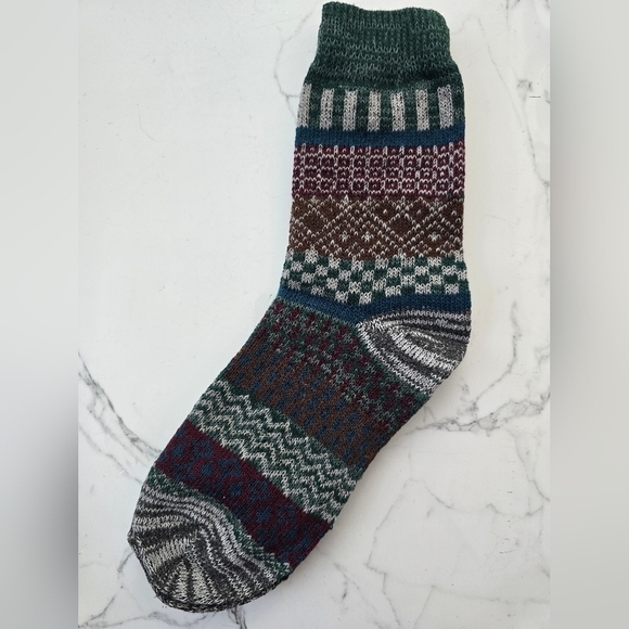 Bohemian | Granola hunter green maximalist print Gorpcore tube socks - Picture 6 of 7